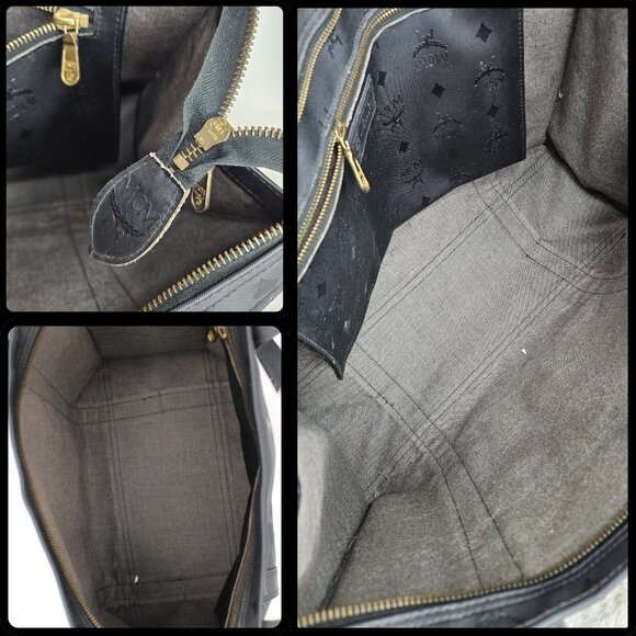 MCM Black Visetos Shopper Bag - Picture 16 of 17